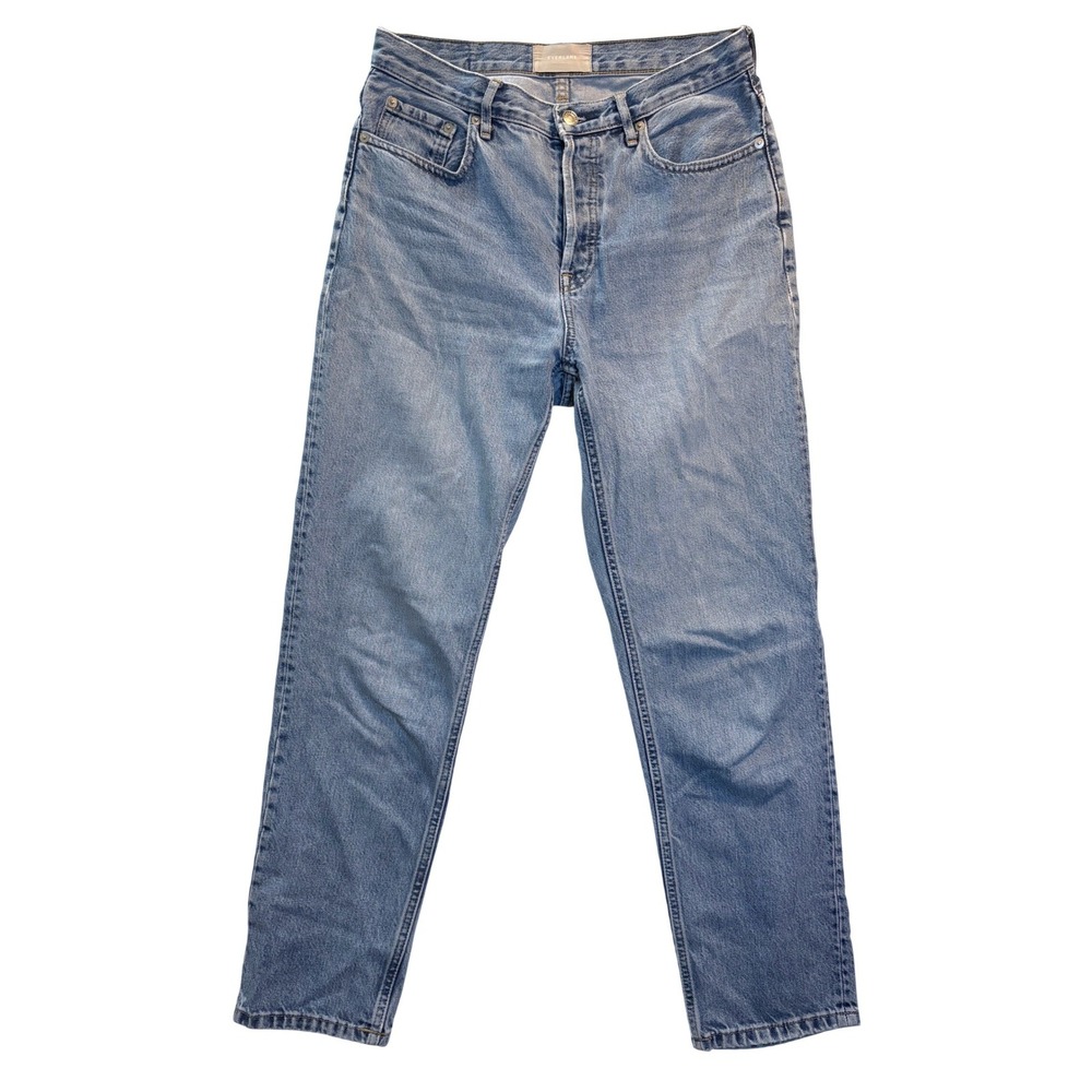 Everlane Jeans Womens 29 Blue The Cheeky Straight High Rise Light Wash Denim